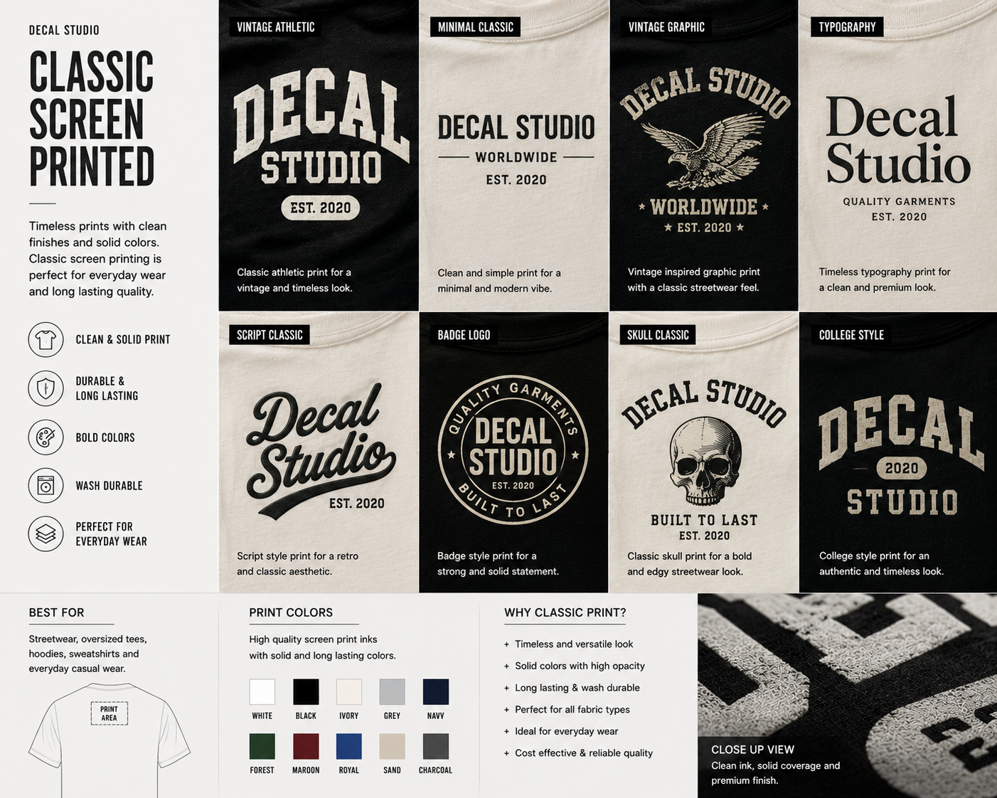 Classic Screen Printed