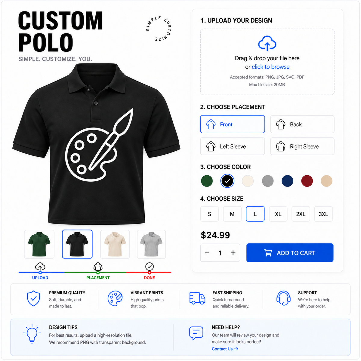 Custom Polo T-Shirt